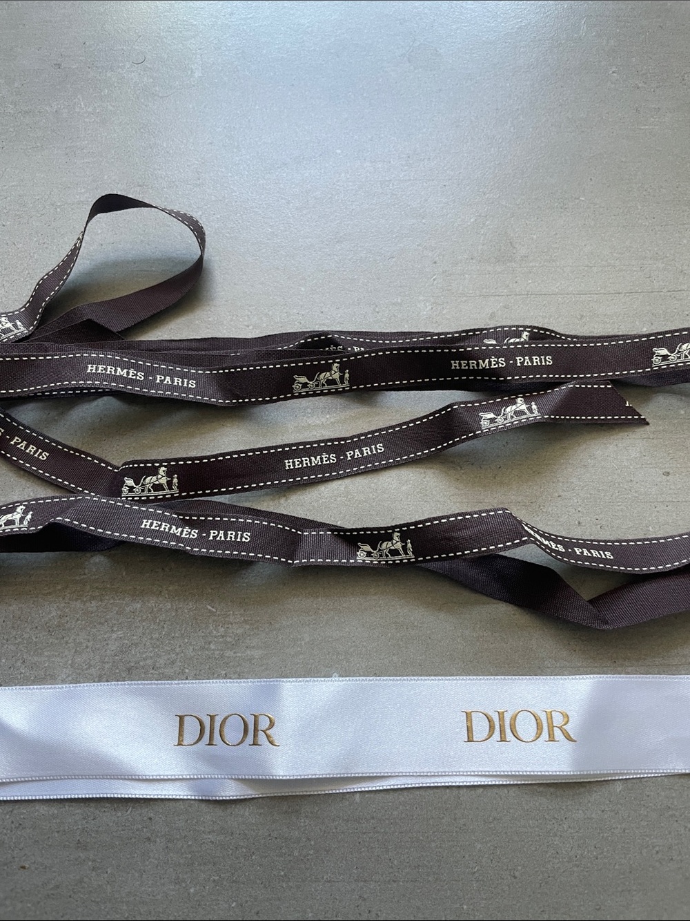 HERMES & DIOR AUTHENTIC DESIGNER RIBBONS